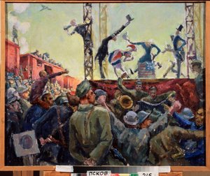 Brigada de Agitación en el frente de Aleksandr Aleksandrovich Osmerkin