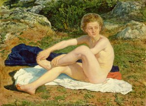 Un niño desnudo, estudio para 