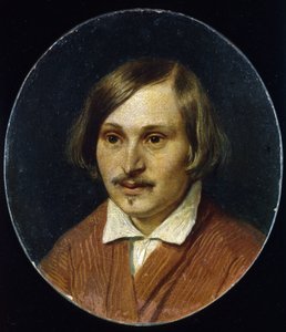 Retrato del escritor Nicolas Gogol (1809-1852) (Retrato del autor Nikolai Gogol). Pintura de Alexander Andreyevich Ivanov (1806-1858), óleo sobre lienzo