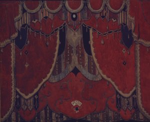 Diseño de la cortina principal para la obra de teatro La Mascarada de M. Lermontov, 1917 de Aleksandr Jakovlevic Golovin