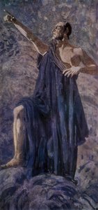 Cantante de ópera ruso Feodor Chaliapin en el papel principal de la ópera Mefistofele de Arrigo Boito de Aleksandr Jakovlevic Golovin