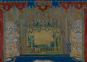 Diseño de escenario para la obra de teatro Don Juan de Molière, 1910