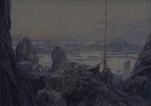 Diseño escénico para la obra de teatro La dama del mar de H. Ibsen, 1905