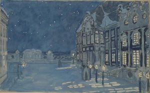 Palacio de Invierno. Diseño de escenario para la ópera La Casa de Hielo de A. Koreshchenko, 1901