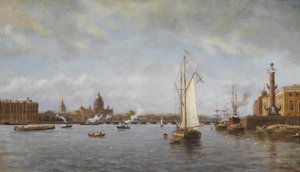 Vista del Neva en la Isla Vasilyevsky, 1898
