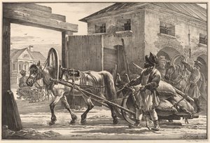 Trineo cargado de harina dirigido por un isvoschik de Aleksandr Osipovich Orlovskii