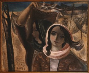 Les pecheuses. Peinture de Alexander Vasilievich Shevchenko (Alexandre Chevtchenko) (1883-1948), huile sur toile