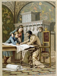 B. Godunov y sus hijos, Feodor y Xenia