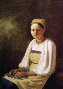 Una campesina con acianos de Aleksei Gavrilovich Venetsianov