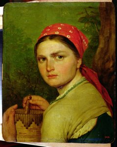 Niña con un tarro de corteza de abedul, c.1824 de Aleksei Gavrilovich Venetsianov