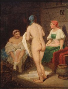 En el baño de vapor, finales de 1820 de Aleksei Gavrilovich Venetsianov