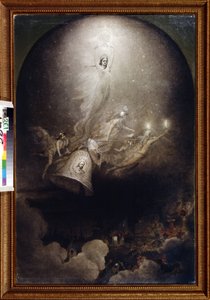"Apoteosis de los periódicos ""La campana"" y ""La estrella polar"" de inspiración socialista"" Pintura de Alexei Petrovich Bogolyubov (Bogoliubov o Bogolioubov) (1824-1896) 1860 Museo Literario Central del Estado, Moscú de Aleksei Petrovich Bogolyubov