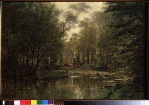 ""Paisaje de La Veules (o Veulles) en Normandía"" Pintura de Alexei Petrovich Bogolyubov (Bogoliubov o Bogolioubov) (1824-1896) 1871 Galería Estatal Tretyakov, Moscú