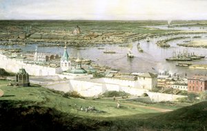 Vista de Nizhny Novgorod, 1878 de Aleksey Bogolyubov