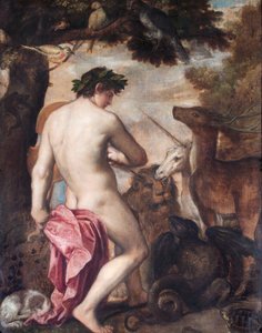 Orfeo encantando a los animales (óleo sobre lienzo) de Alessandro (1588–1649) (attr. to) Titian (workshop of) and Padovanino