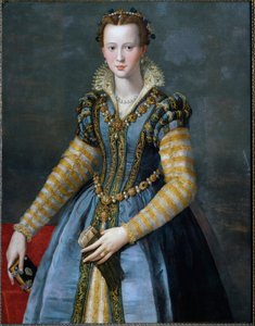 Retrato de María de Médicis, esposa de Enrique IV y madre de Luis XIII de Alessandro Allori