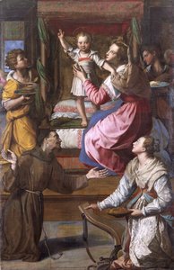 La Virgen y el Niño con los santos Francisco y Lucía de Alessandro Allori