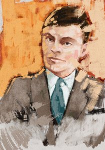 Retrato del matemático Alan Turing, 2023 (ilustración)