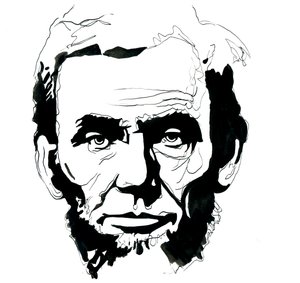 Retrato de Abraham Lincoln (1809-1865) Presidente de los Estados Unidos (Retrato del presidente estadounidense Abraham Lincoln)