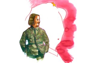 Retrato de Jiang Qing (1914-1991) Esposa de Mao Zedong (Retrato de Jiang Qing como Madame Mao) de Alessandro Lonati