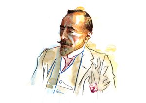 Retrato de Joseph Conrad (1857 - 1924), escritor británico hacia 1920 - 1923 (retrato del escritor inglés Joseph Conrad) de Alessandro Lonati