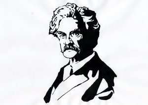 Retrato de Mark Twain (1835-1910) de Alessandro Lonati