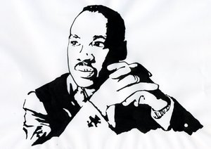 Retrato del pastor Martin Luther King (1929-1968) Ilustración