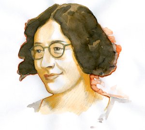 Retrato de Simone Weil (acuarela sobre papel) de Alessandro Lonati