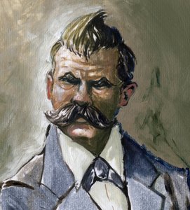Retrato del filósofo alemán Friedrich Nietzsche (1844-1900).