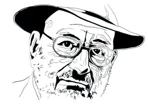 Retrato del intelectual italiano Umberto Eco (1932-2016) de Alessandro Lonati