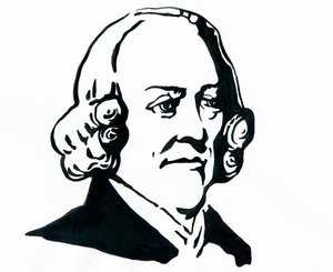 Retrato del filósofo y economista Adam Smith (1723-1790) Dibujo de Alessandro Lonati