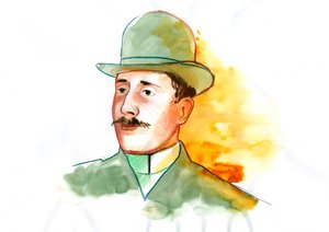 Retrato del poeta Guillaume Apollinaire (1880-1918) (Poeta inglés Guillaume Apollinaire)