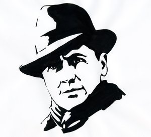 Retrato del prefecto y resistente francés Jean Moulin (1899-1943) de Alessandro Lonati