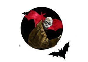 Representación del personaje del vampiro Nosferatu de Alessandro Lonati