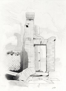 Ruinas de la época romana en Roma, Foro (foro romano) Dibujo de Alessandro Lonati. de Alessandro Lonati