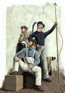 Tres ballenas de Alessandro Lonati