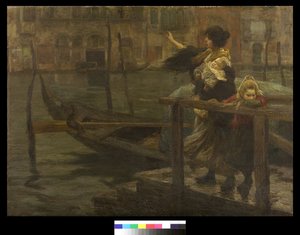 El cruce o La partida del marinero de Alessandro Milesi