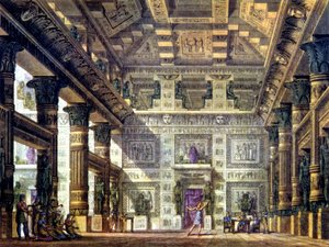 Escena de danza en el antiguo Egipto en Menfis de Alessandro Sanquirico