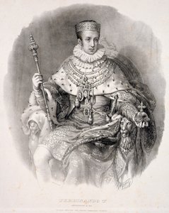 Fernando I (1793-1875), Rey de Lombardía-Venecia, en trajes de estado, de 