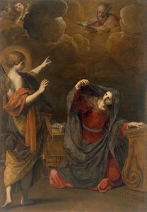 Anunciación de Alessandro Tiarino (1577-1668), óleo sobre lienzo, 209x144, 5 cm
