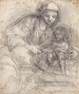 La Madonna y el Niño con un monje cartujo de Alessandro Tiarini