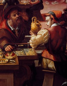 El taller del orfebre (detalle) de Alessandro di Vincenzio Fei