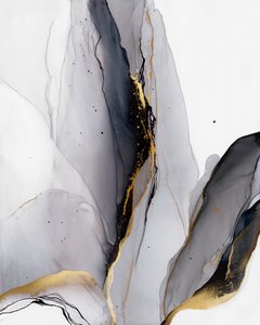 Elegante flujo gris dorado