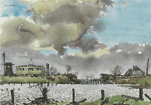 Puente derruido, Alemania de Alex Colville