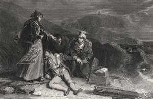 El rescate de Cleveland, grabado por George Presbury, de 