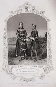 Sr. Macready como el Rey Juan y Sr. Cooper como Hubert, Acto III Escena 3 de 