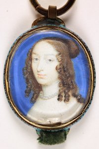 Una dama con un collar de perlas de Alexander (attr. to) Cooper