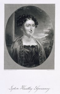 Lydia Huntley Sigourney (1791-1865), grabado por Burt de Alexander