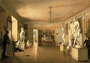 Taller del artista Alexey Venetsianov (1780-1847) 1827 de Alexander Alexeyevich Alexeyev