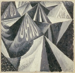 Composición cubo-futurista en gris y blanco, 1916